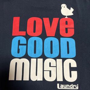 ★Laundry ランドリー は半袖Tシャツ LOVE GOOD MUSIC ★ネイビー Mの画像6