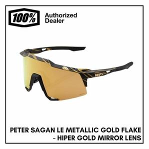 100% サングラス スピードクラフト SPEEDCRAFT - PETER SAGAN LE METALLIC GOLD FLAKE - HIPER GOLD MIRROR LENSの画像1