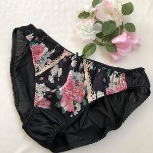 PSu-350　☆♪【やたら綺麗で・Beauty Glammor Design Flower Black Lingerie Ⅱ】♪☆エレガンスショーツ　3Lサイズ（H102－110cm)