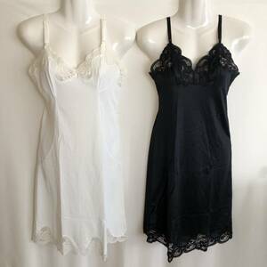 SX-783　☆♪The GUNZE & K-AT2000 EXCEL Beauty Madams Lingerie ☆♪エレガンススリップ　2点　Mサイズ（B80cm　丈95＆100cm）