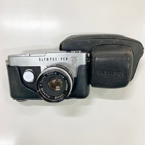 カメラ Olympus -PEN F / F.Zuiko Auto-S 38mm f1.8 一眼レフ セット品 現状品　ケース付き　オリンパス