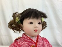 人形の久月 市松人形//正絹衣装/日本人形 足袋にシミ有 中古品 ACB_画像4
