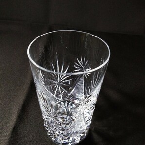 HOYA クリスタル タンブラー 6客セット カットグラス 酒器 ハイボールグラス 箱付 （検索） ガラス 工芸品 美術 レトロ 切子 保谷 酒杯の画像5