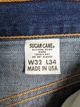 SUGARCANE シュガーケーン SC41098 Made in U.S.A. 13oz. DENIM STAR JEANS ZIPPER FLY SLIM MODEL W32インチ 42TALON_画像5