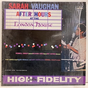 ■即決 VOCAL Sarah Vaughan / After Hours At The London House Mg20383 jv6540 米盤70年代の再発盤、Masterdisk刻印、赤Mono