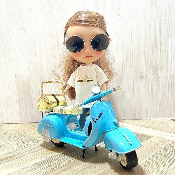 ドール用 ブリキ ミニチュア Vespa ヴィンテージ レトロ バイク ブライス スクーター