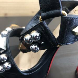 【2000円スタート】Christian Louboutin クリスチャン ルブタン ヒール 35.5 ブラック レディース パンプス ハイヒール の画像9