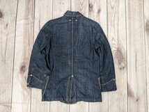 6．03年製 リーバイス 00s LEVI'S redroop 金ボタン 再構築 濃紺 デニム カバーオール ジャケット アメカジ メンズM　ダークネイビー y805_画像2