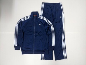 6．2点 アディダス セット adidas トラック ジャケット ブルゾン パンツ ジャージ トレーニングウェア 上下 メンズL 紺白x109