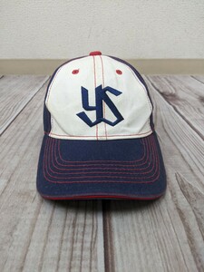 4．東京ヤクルトスワローズ MIZUNO ミズノ デカロゴ ベルスタ 可変式 キャップ 帽子 野球 ベースボール サイズF(56～60cm) 紺白系赤 x701