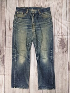 4．鬼ヒゲ 鬼ハチノス 大きいサイズ リーバイス 00s LEVI'S 533 デニム パンツ ジーンズ アメカジ ワーク W36 L32　ネイビー y708