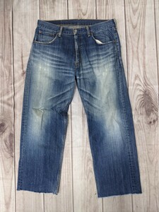 11．大きいサイズ 鬼ヒゲ 04年製 リーバイス 00s LEVI'S 543-03 J78 J21137 カットオフ グランジ デニム パンツ ジーンズ サイズ36 y805