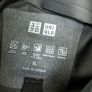 15．ユニクロ UNIQLO ブロックテック 防風防水 撥水 マウンテン パーカー シェル 多機能 ギミックジャケット メンズXL グレー x809の画像3