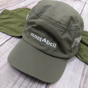 20．mont-bell モンベル アウトドア 登山 キャップ UVカット 日除け布付き サハラキャップ 1118285M/L 57~61cm カーキx807の画像7