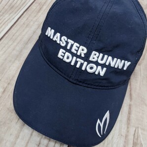 20．マスターバニー MASTER BUNNY ナイロン メッシュ アジャスタブル ゴルフキャップ サイズFR ネイビー白 x808の画像5