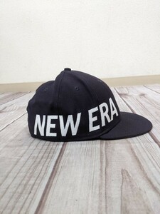 18．NEW ERA ニューエラ― 59 FIFTYデカロゴ ウールキャップ 7 58.7cm 黒系白x903