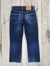 5．ヒゲ ハチノス リーバイス LEVI'S 140周年記念 502 デニム ジーンズ パンツ アメカジ W28L33　ネイビーy903_画像3