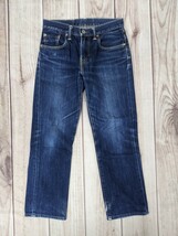 5．ヒゲ ハチノス リーバイス LEVI'S 140周年記念 502 デニム ジーンズ パンツ アメカジ W28L33　ネイビーy903_画像1