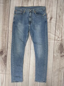 16．リーバイス LEVI'S 145周年記念 510 ストレッチ入り デニム パンツ ジーンズ アメカジ ワーク W34L32 ネイビー y907