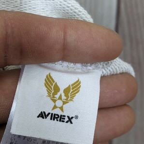 13．USA製 アビレックス 米国製 AVIREX フロントロゴ 半袖 スウェット シャツ トレーナー ミリタリー メンズXL グレーx904の画像3