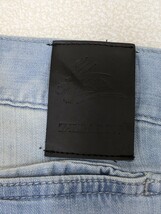 18．Z DRAGON 自重堂 CORDURA ナイロン混紡 ストレッチ入り ワーク デニム カーゴ パンツ 作業着 ワークウェア メンズM インディゴ x107_画像6