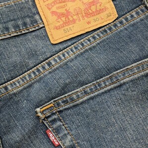 2．リーバイス LEVI'S 145周年記念 WPL423 514 ヴィンテージ加工 ストレッチ デニム パンツ ジーンズ アメカジ W30L32 ネイビー y108の画像5