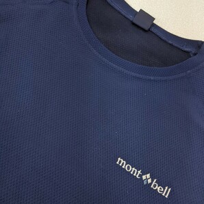 18．モンベル mont-bell style 1104619 ウィックロン ハニカムクール ロングスリーブTシャツ メンズL ネイビーグレー アウトドア x110の画像5