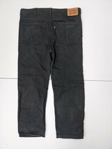 11．大きいサイズ LEVI'S リーバイス 140周年記念 603 WPL423 ストレッチ ブラックデニム パンツ ジーンズ W38L34　黒 y109_画像2