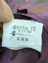 5．日本製 Santafe サンタフェ アセテート混紡 レーヨン デザイン 長袖シャツ メンズ04 紫緑系茶系 x107_画像6