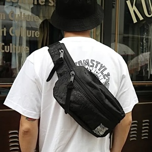 Kustomstyle カスタムスタイル FACE CARD FCWB0902BKWH BANDANA WAIST BAG バンダナ ウエストバッグ ブラック/ブラック