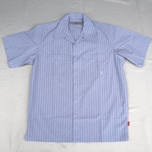 XLサイズ BLUCO ブルコ スタンダード ワークシャツ SAX STRIPE サックスストライプ STANDARD WORK SHIRTS S/S 半袖_画像1