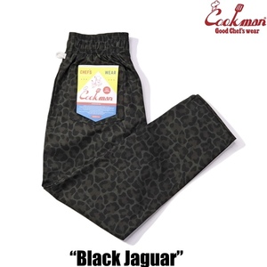 Lサイズ COOKMAN シェフパンツ Black Jaguar ブラックジャガー クックマン Chef Pants