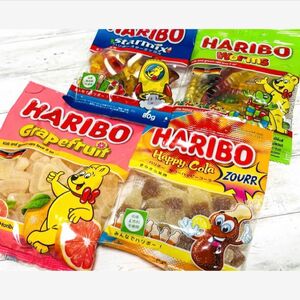 HARIBOハリボーグミセット/スターミックス・グレープフルーツ・コーラ他計4袋