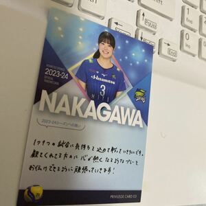 中川美柚 栄絵里香 非売品プロモカード 久光スプリングス～2023-24～女子バレー　東龍コンビ