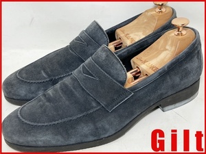  prompt decision * Italy made FERRANTE*6.5= approximately 25cm suede pe knee Loafer fe Ran te navy slip-on shoes shoes leather Classico original leather leather shoes 