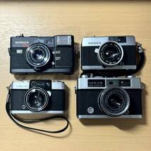 フィルムカメラ4台セット KONICA C35 EF・EYE 2・EE-MATIC・OLYMPUS PEN D2 ジャンク コンパクト フィルム_画像1