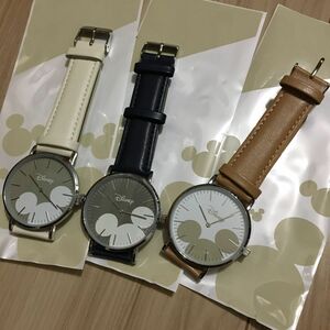 ラスト1セット！正規品 ディズニー 腕時計 モノグラム 3種セット ミッキー 簡易梱包 腕時計 アナログ