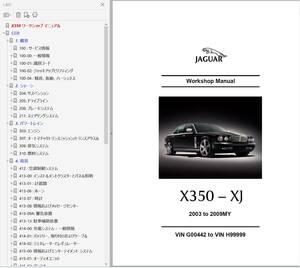 ジャガー XJ XJ6 XJ8 XJR X350 + X358 2003-2009 ワークショップマニュアル 整備書 修理書 マニュアル JAGUAR　5