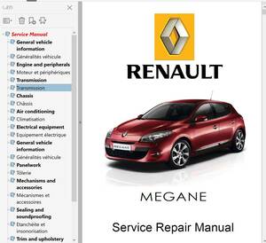  Renault Megane MEGANE 3 сервисная книжка Ver2 + схема проводки ( книга по ремонту ремонт manual корпус ремонт 