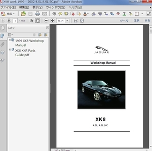  Jaguar XK8 coupe & convertible 99~02 4.0 & S/C service book repair book +pa- list JAGUAR Work shop manual 