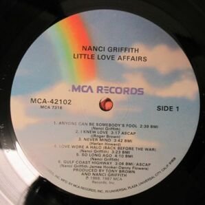 FOLK LP/US/美盤/Nanci Griffith - Little Love Affairs/Ｂ-12078の画像3