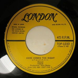ROCK EP/ゼム- グローリア/Them - Gloria / Here Comes The Night/B-12085の画像2