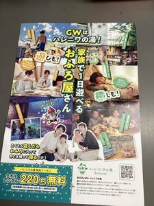 即決　送料込　ハレニワの湯　割引クーポン220円引　2024/6/30まで有効