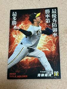 青柳晃洋　阪神タイガース カルビープロ野球カード カルビー プロ野球チップス 2023 タイトルホルダー