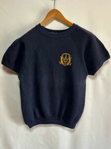 60'〜70's Sports wear sweatshirt t-shirtビンテージ 半袖スウェット 60s ネイビー 