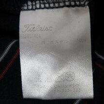 △▼Titleist（タイトリスト）☆ポロシャツ☆半袖☆ネイビー☆ボーダー☆M☆ゴルフ☆ボタンダウンシャツ_画像9