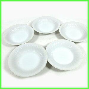 ●♪サラダボウル♪白いお皿♪ 皿 ♪23.5cm～24cm♪ 5点 陶器 洋食器