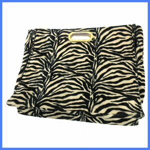 *!me Jane Zebra hand tote bag * large * is lako! large file . go in .! film pattern pouch attaching 