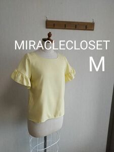 used MIRACLECLOSET 春色マイルドレモン Mサイズ ブラウス 半袖カットソー B79-87 身長154-162