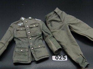 【 DR 025 】1/6ドールパーツ：DRAGON製 ドイツ軍 戦闘服上下セット（不具合品）（WWII)【 長期保管・ジャンク扱い品 】